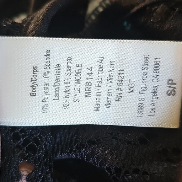 In Bloom Women's Black and Red Paisley Tank Top With Lace Back. Size S/P - Picture 7 of 8